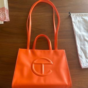 Telfar Medium Tote in Orange, gently used